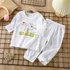 Kids' Breathable Cotton Pajama Set – Thin, Long-Sleeve for Boys & Girls