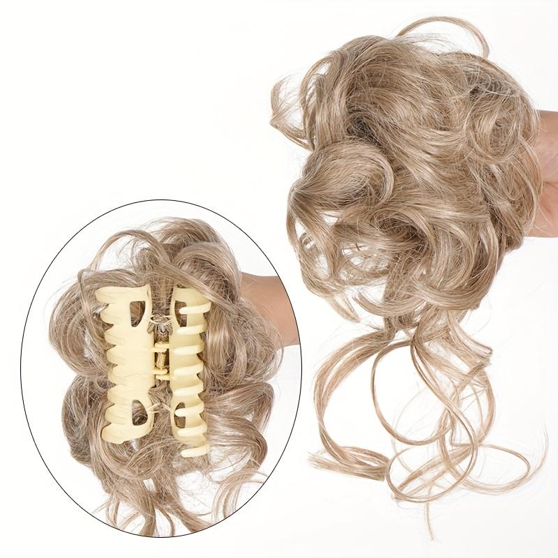 

Aosiwig Синтетические волосы, пучок, шиньон, грязные вьющиеся волосы, эластичная резинка для волос, накладные волосы, заколки для женщин, черный, коричневый