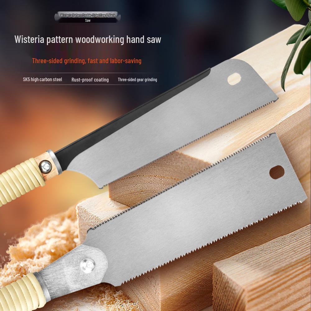 Japanese Double-Sided Tenon Hand Saw – Precision Woodworking & Logging Tool