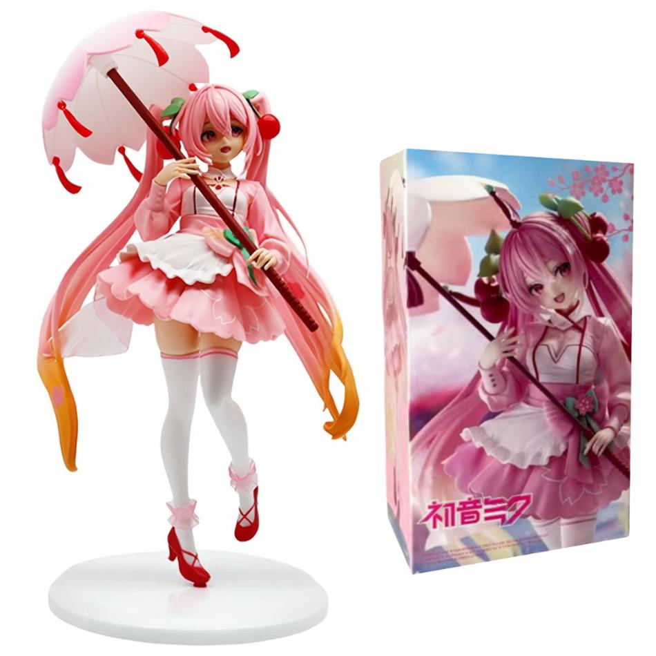 17 Styles Hatsune Miku Handmade Cherry Hatsune Miku Devil Hatsune Miku Handmade PVC Model Desktop Decoration Animation Toy Gift
