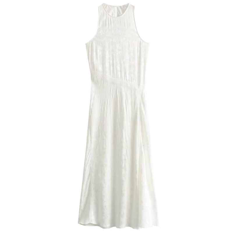 

Fashion Style 2024 Summer New Arrival Women s Stylish Elegant Lace Jacquard Mid Length Long Length Dress 1165/075 White L