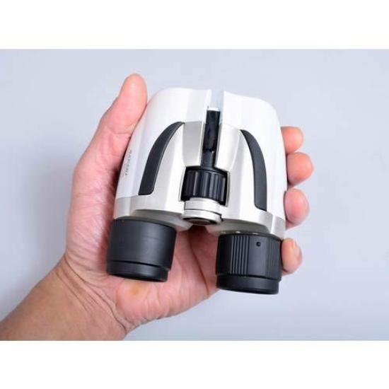 SIGHTRON SAFARI 10-30X21 Binoculars, Porro Prism Zoom, 10-30x Magnification, 21mm Aperture, Pearl White, SAB022WH