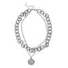 European and American Ins Retro Portrait Exaggerated Thick Chain Necklace Double Chain Hip Hop Necklace Short