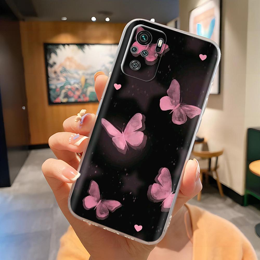 For Xiaomi Redmi Note 10 4G Case Note 10S Cute Painted Soft Silicone Back Cover For Redmi Note 10 Pro Max Clear Full Phone Cases