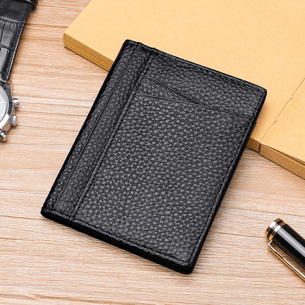 Porte-cartes Ultra-fin Housse de carte Fixe Antivol Brosse Porte-cartes Homme Housse de carte