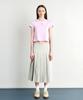 Sillot Low-Cut Cotton Nylon Pleated Long Skirt (Pale Grey)