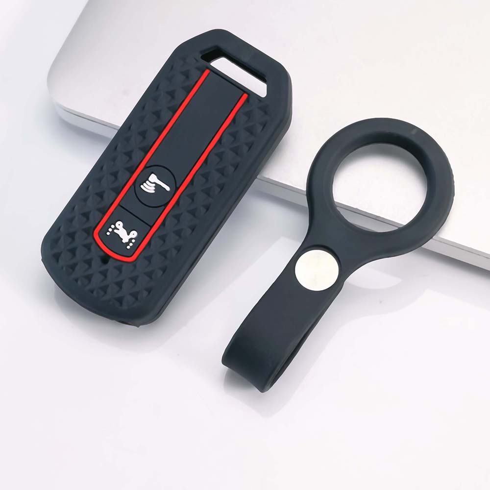 Silicone Key Cover with keychain For Honda PCX 125 150 160 ADV Vario SH125 2 Button Smart Key Fob Protector