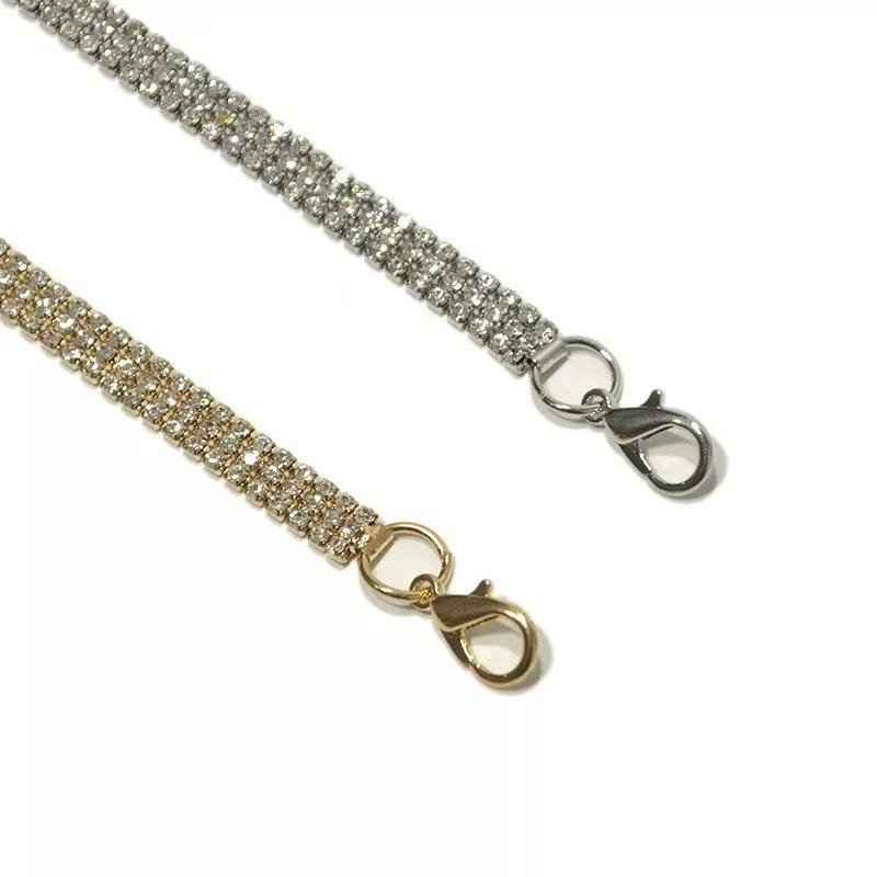 Rhinestone Decor Chain Belt Waist Chain Women Fashion Belt Hip High Waist Gold Silver Metal Chain Pendant Belt Body Jewelry