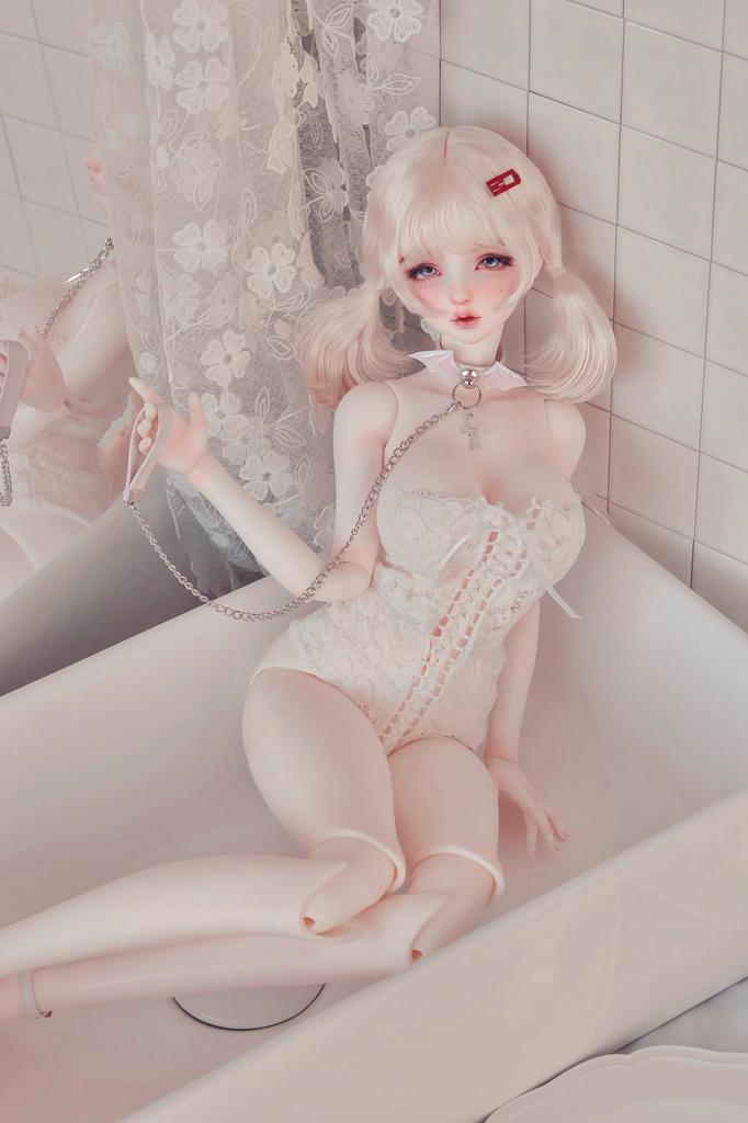 HAMRETHYPPZ BJD Ball Jointed Doll Dress Doll Costume Doll Maid Clothes Ball Jointed Doll Sexy White Sexy Pajama Lace Sexy White Lace Lace Underwear