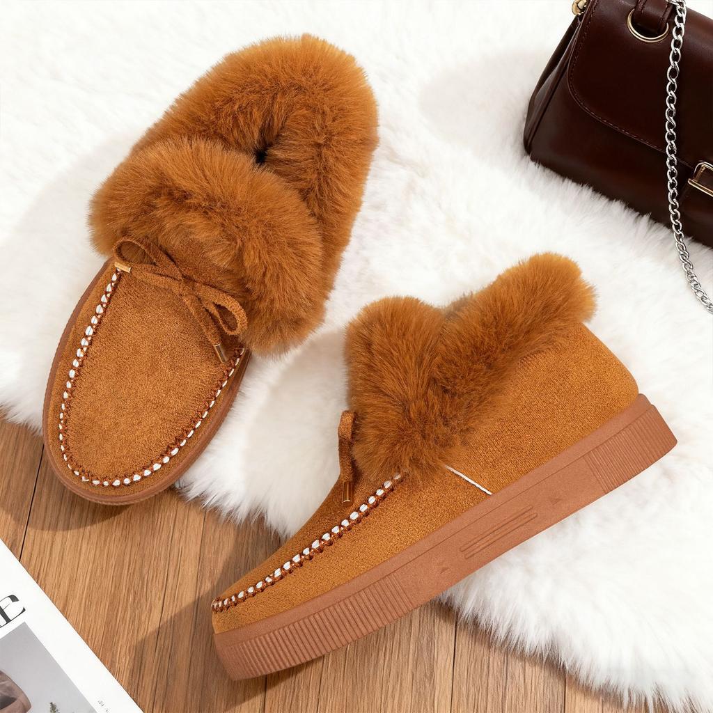 Shoes women's cotton shoes winter new fashion versatile velvet thickened women's snow boots non-slip cotton boots