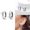 Hoop Earrings 925 Silver Certified Red Bow Heart Zircon Stud Earrings Lady's Anniversary Gift Luxury Jewelry