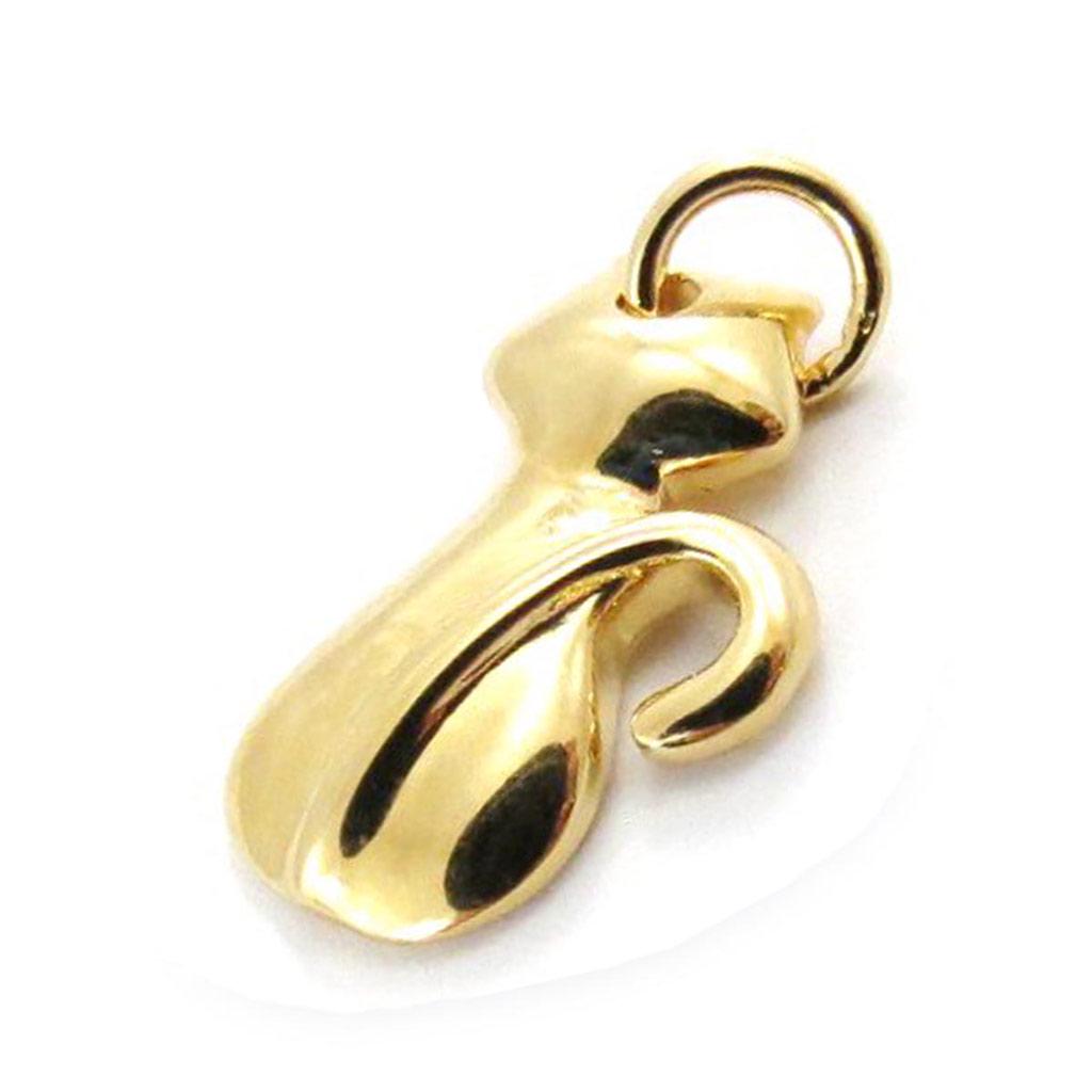 Les Trésors De Lily [B9582] - Gold Plated Pendant 'Romantic Cat'