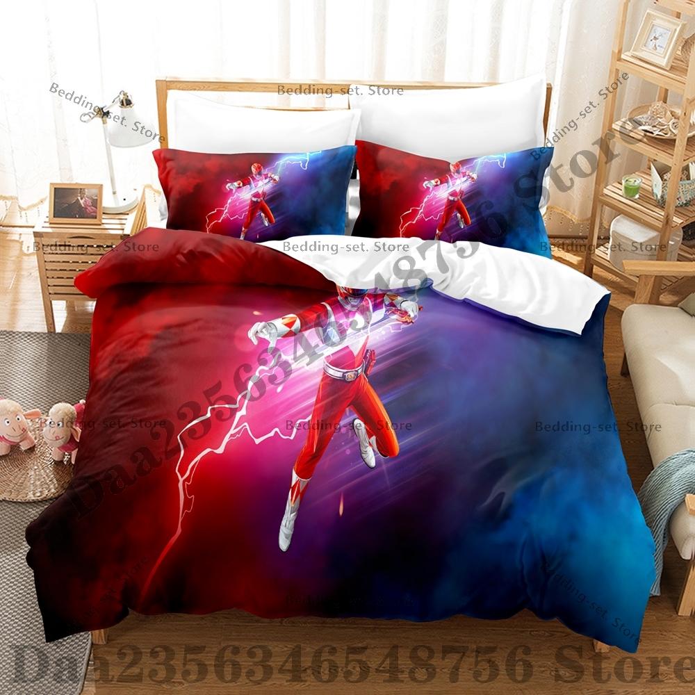 Comforter Personality Mighty Morphin Bedding Set Single Twin Full Queen King Size Bed Set Kids Bedroom s Anime Bed