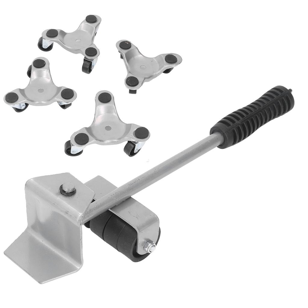 4 STÜCKE Möbelbewegungsrad mit Heber Dreieckiger Eisenbewegungsroller Satz für Zuhause Schwere Güter