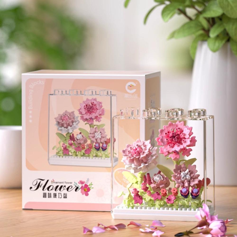 

Carnation/Sunflower/Gardenia/Camellia Puzzle Blocks Flower Bouquet Assembly Model Block Toys Carnation