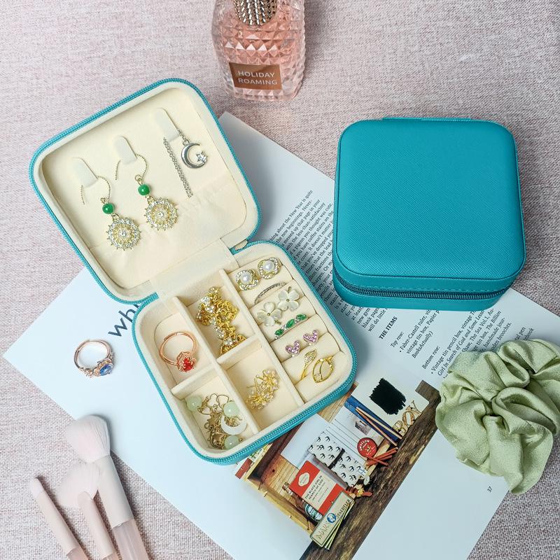 Compact Travel Jewelry Organizer for Ear Studs, Rings, Necklaces, Earrings, and Bracelets