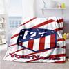 Atletico Madrid Personalized Name Blanket Throw Customizable Blanket Warmthful Decor Great for Sofa Livingroom Seaside Chair Four Seasons Multipurpose