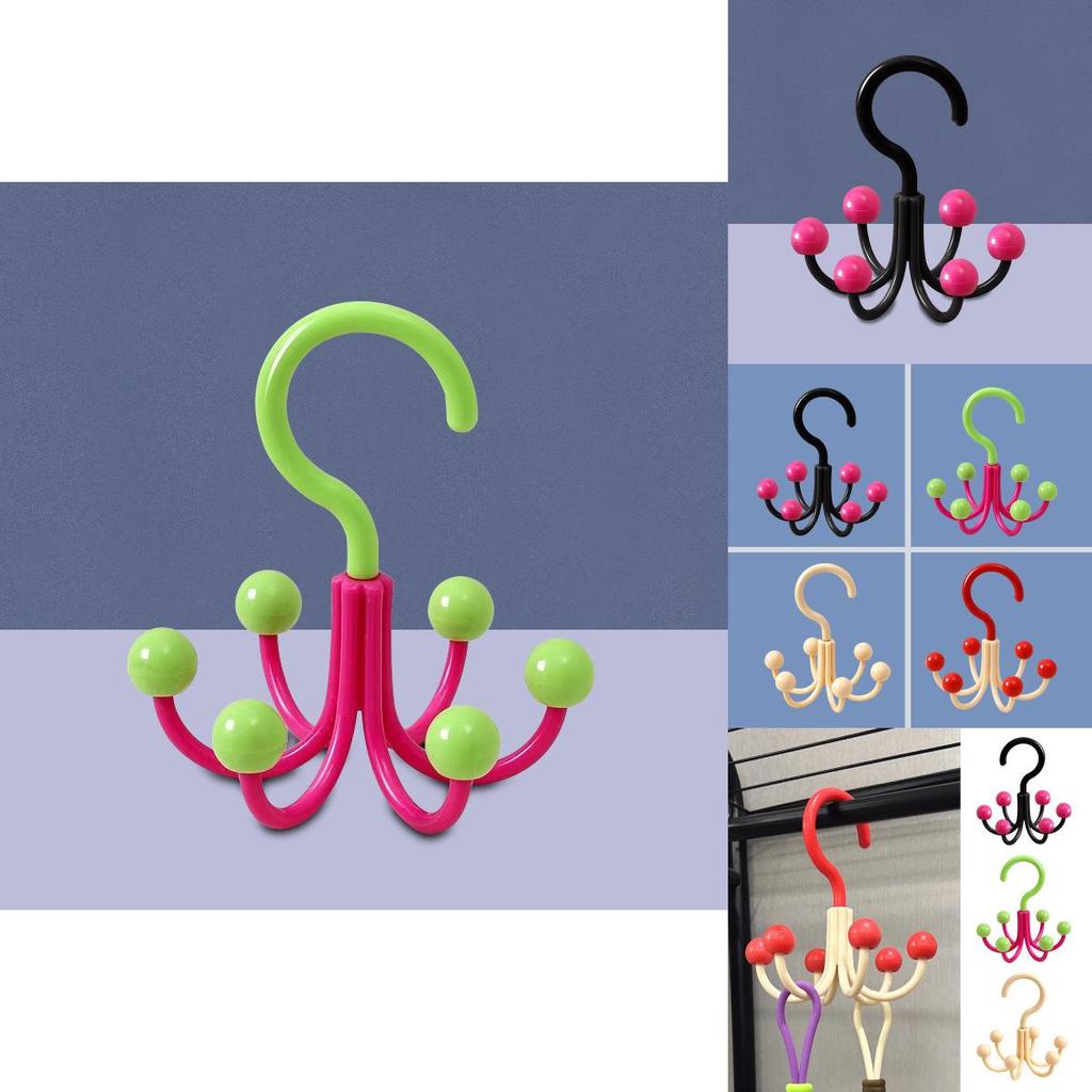 Multipurpose Six Claw Hook With Rotating Claws For Home And Dormitory Storage