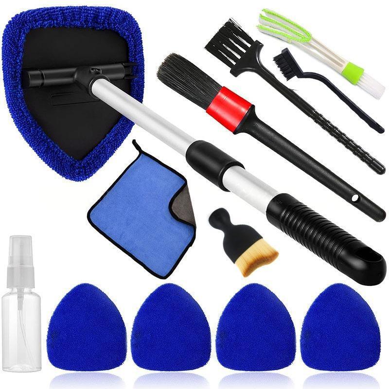 Telescopic Car Windshield Cleaning and Defogging Brush Set