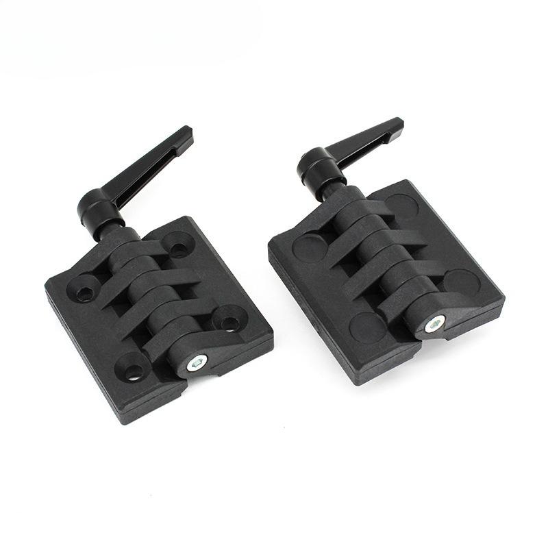 Black Lever Lock Position Hinges with Handle Adjustable Tightening PA for industrial switchgear Distribution Cabinet