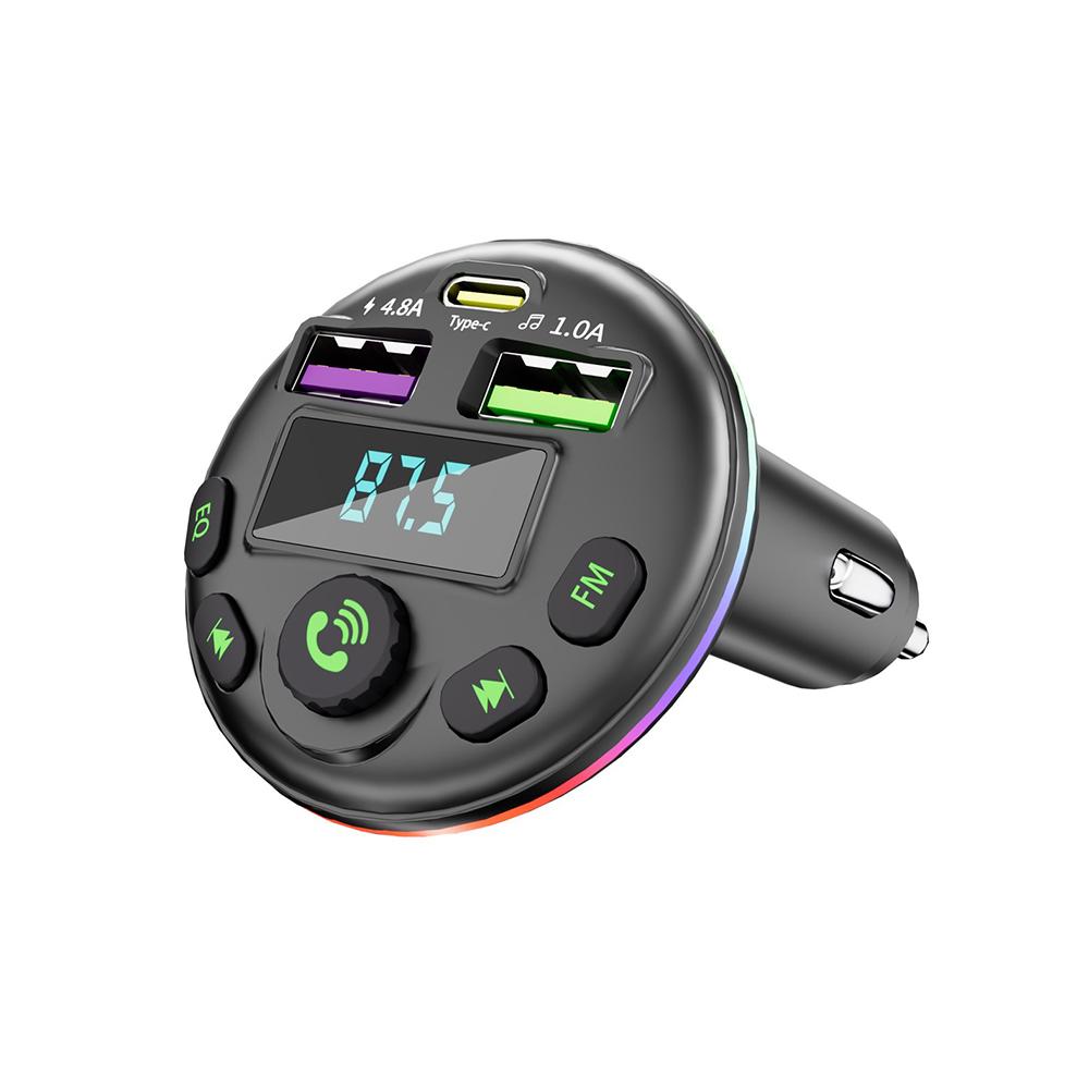 

Автомобильный FM-трансмиттер Bluetooth 5.0 FM-трансмиттер Аудиоприемник Громкая связь Звонок USB Pd Быстрая зарядка 3-в-1 Кабель для зарядки Q21K（Classic Edition）