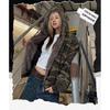 Winter Vintage Camo Puffer Jacket Men Women Hooded Parka Coat Fleece Lined Thick Warm Streetwear