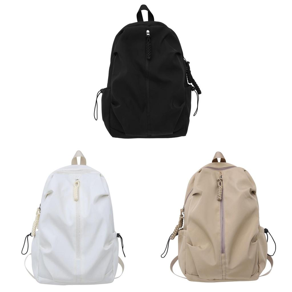 Nylon Student Backpack With Multiple Pockets For Daily Use