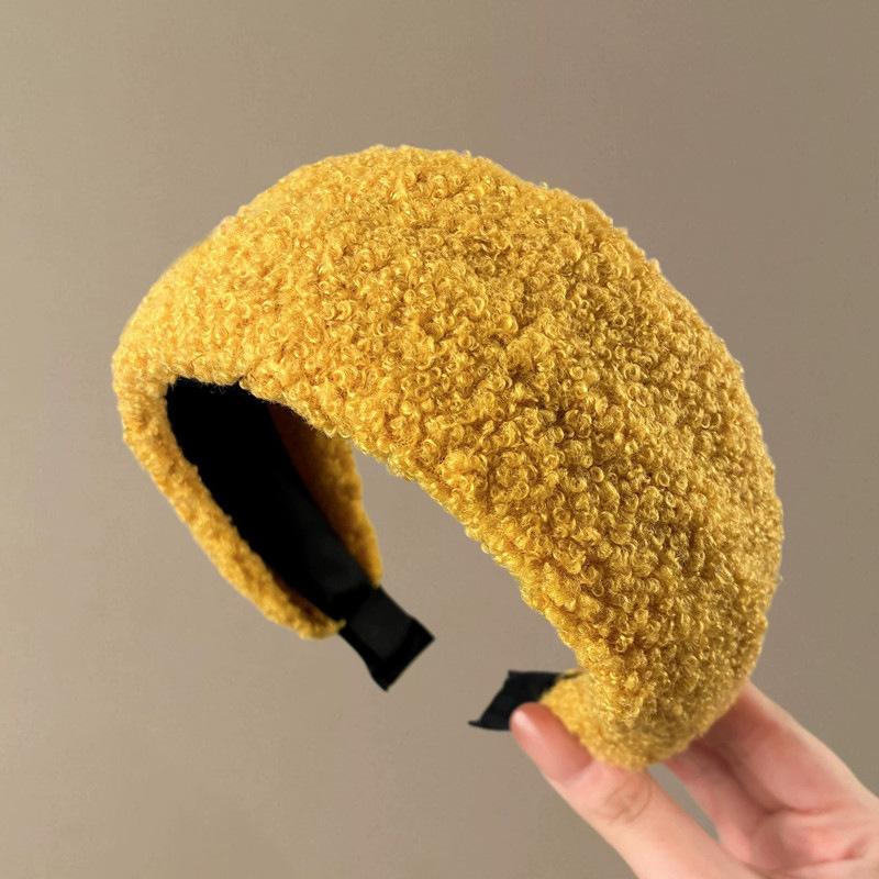 

Vanilla milkshake~French style plush wide-brimmed headband for women in autumn and winter new temperament and high-end travel hairpin