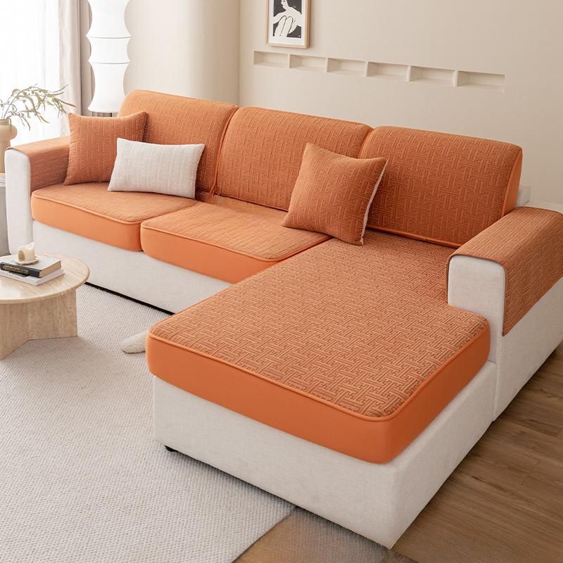 

Современный простой чехол для дивана из синели, ленивый цельный диван, универсальный эластичный чехол для дивана, подушка для дивана 60*60