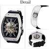 Daniel Douglas Wristwatch DD8808 Analog Watch Automatic Hand-wound Skeleton Brand Mens (Rainbow Black/Gold)