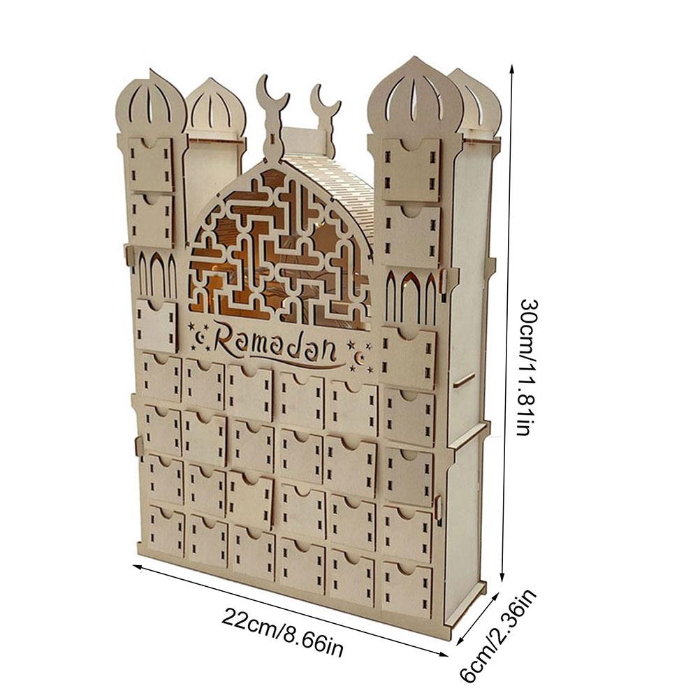 Wooden Ramadan Advent Calendar 2022 Eid Ramadan Mubarak Advent Calendar with Drawers 30 Days