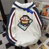 Unisex Kapuzenpullover Mit Crayon Shin-chan Aufdruck Fleecegefüttert Übergroß College-Stil Winter