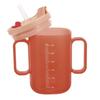 Kubek dla osób starszych 300 ml Kubek na wodę PP z uchwytami Kubki ze słomką Kubek nieprzewracalny Kubek do karmienia pooperacyjnego zapobiegający zadławieniu Kubek do picia