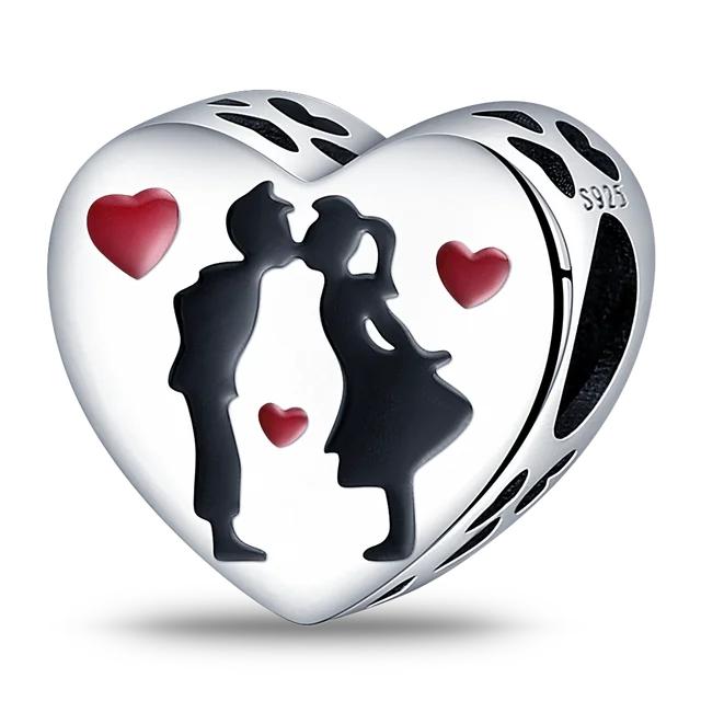 Brelocuri cadou de Ziua Îndrăgostiților 925 din argint sterling 925 inimă de dragoste Cupidon Baby Charms Brățară Fabricare de bijuterii