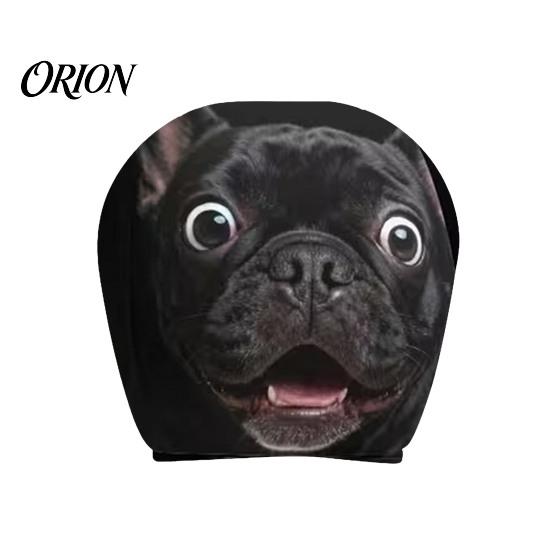 Humorous Car Seat Protectors Scary Ghost Face Headrest Covers, Funny Expression Auto Universal Vehicle for SUV Truck, Elastic Interior Accessories Fit