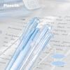 4pcs/set Jelly Clear Retractable Pens Set Stress Relief 0.5mm Black Ink Pens for Students Smooth Writing Exam School Supplies