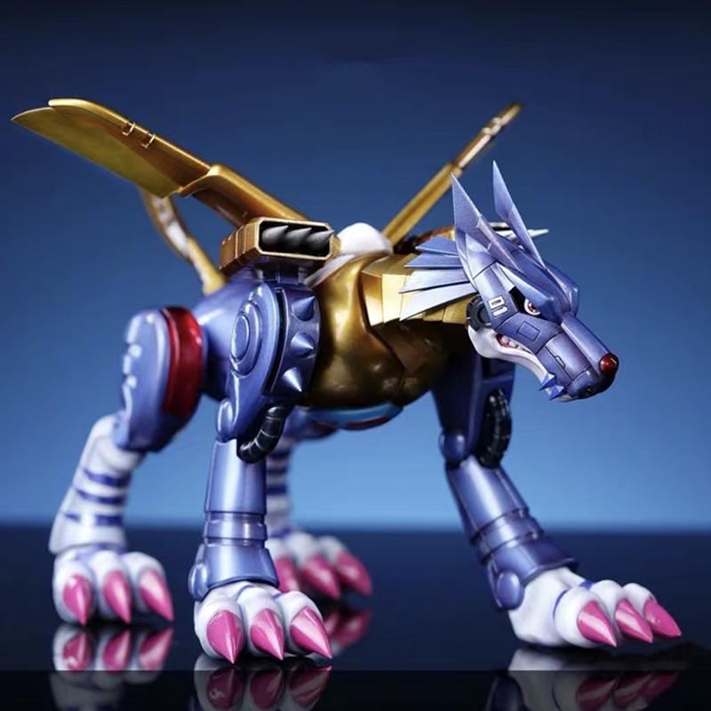 Digimon Adventure Anime Figurine Desktop Decorations Gkmetal Garurumon Garage Package Model Fashionable Toy Collectible Doll Children Gifts