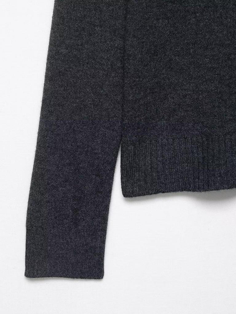 Women's Faux Fur Turn-Down Collar Knitted Cardigan - European and American Fashion