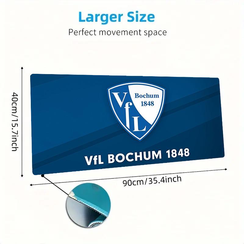 VfL Bochum Print Cushion Non-slip Laptop Tablet Big Mousepad XXL Mat Mini PC Playmat With Lock Edge