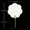 Chinese Rice Paper Fan White Round Fan with Tassels DIYs Blank Fan Decors