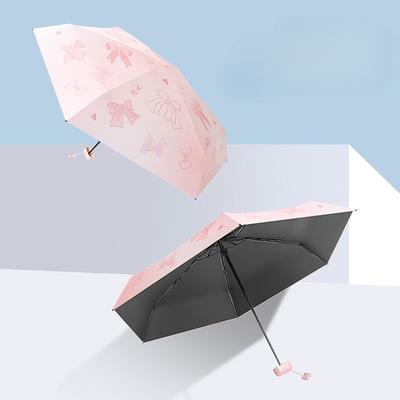Compact and Convenient Flat Six Fold Pocket Umbrella All-weather Small Manual Umbrella Small Fresh Outdoor Sunshade Umbrellas