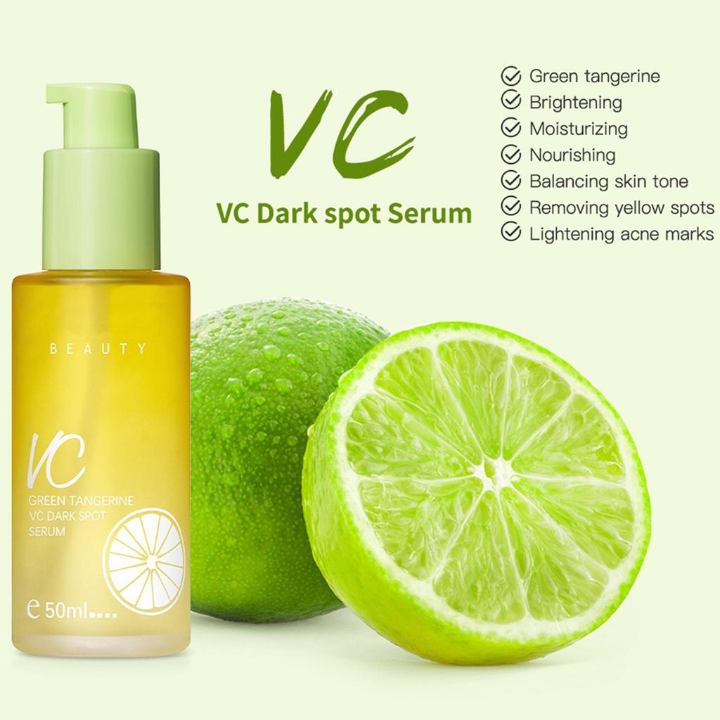 Green Tangerine VC Light Whitening Brightening Hydrate Moisturize Fade Acne Marks Orange 30ml
