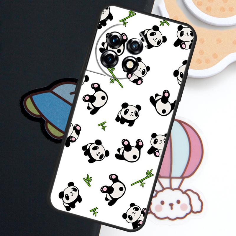 Cartoon Panda Case For OnePlus Nord 5 CE 3 4 Lite N20 N30 OnePlus 15 13 12 11 10 Pro 10T 12R 13R 15R Cover