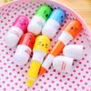 6 st Söt leende ansikte Pill Kulspetspenna Nyhet Brevpapper Teleskopisk Vitamin Kapsel Kulpenna För skolbruk