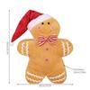 Festive Gingerbread Man Stuffed Throw Pillow for Christmas Festival Soft Plush Toy Pillow Seasonal Holiday Home Decors