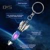 Car Static Eliminator Discharger Keychain Pendant Novel Rocket Design Wear-Resistant Portable Anti-Static Device for Car Metal Handles