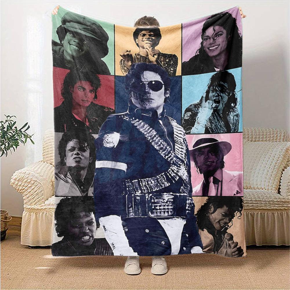Couverture Flottante Pop Art Michael Jackson Collage Super Douce Chaude Confortable Pour Canapé Lit Bureau Voyage Toutes Saisons Décoration Intérieure Cadeau