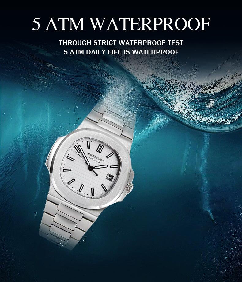 Dropshipping Specht & Söhne Mechanical Wristwatch For Men 5711 Watches Miyota 8215 Sports Watches Relogio Masculino