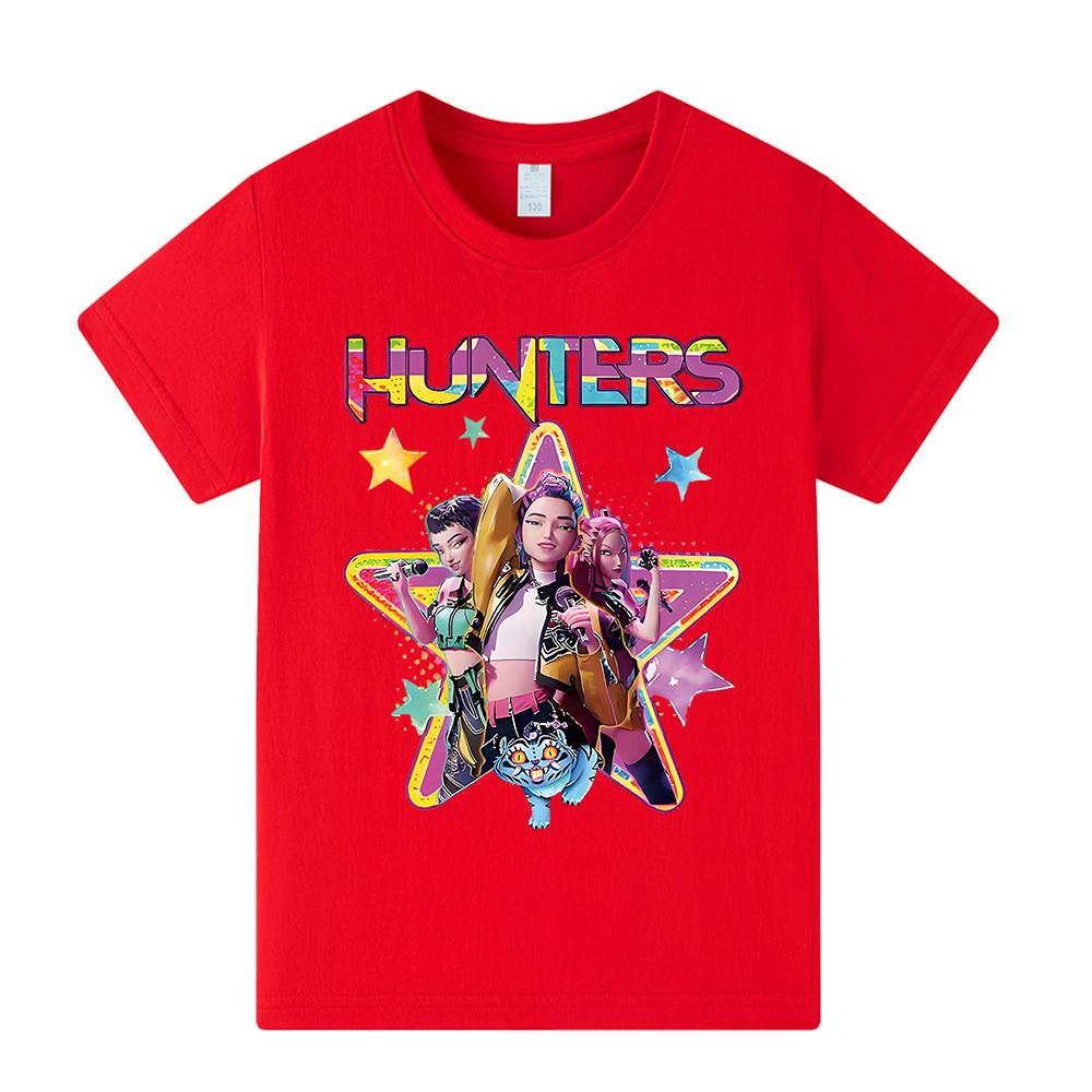 A1197 Kids Boys Girls Kpop Rumi Zoey Mira Print Short Sleeves T-shirt