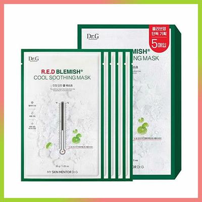 Masque apaisant Red Blemish Cool, 5 feuilles